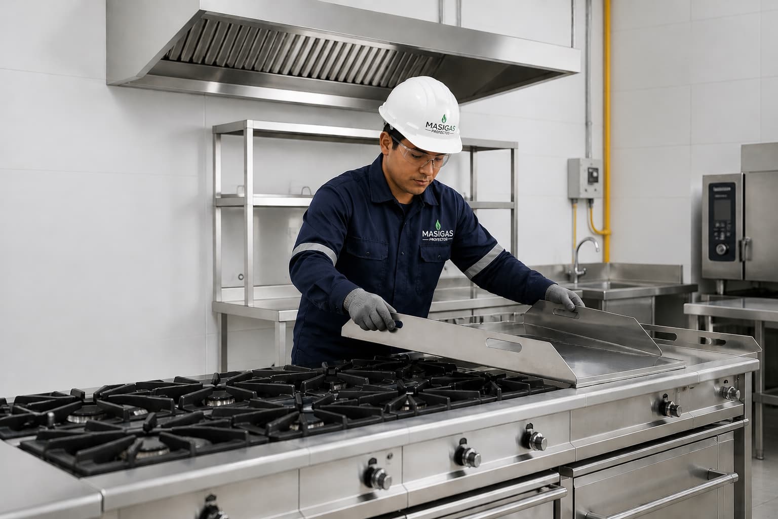 Instalación de gas natural en restaurante con cocinas industriales
